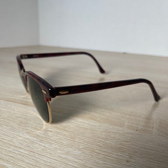 Vintage B&L Ray-Ban W0356 Clubmaster Sunglasses FRAMES ONLY Tortoise Shell - Picture 3 of 10